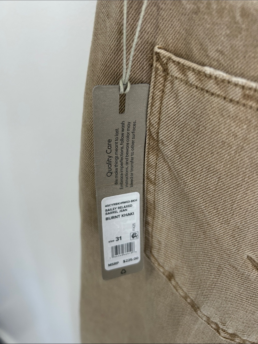 Hudson Bailey Relaxed Barrel Jeans Burnt Khaki - Picture 9 of 12